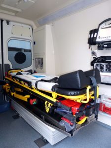 inside an ambulance
